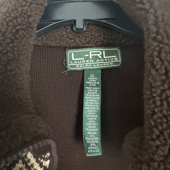 Ralph Lauren Active Women’s LambsWool Blend Zip Sweater XL - Picture 5 of 6